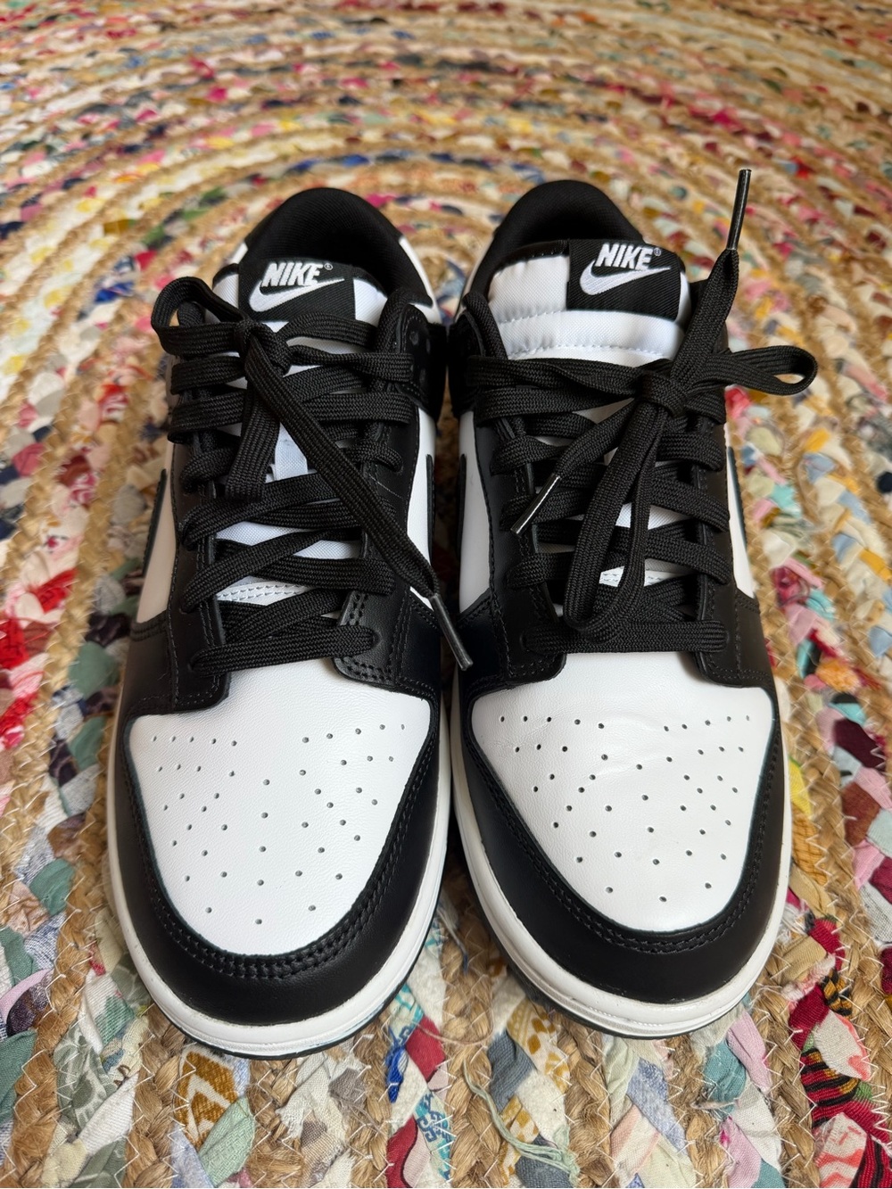 Nike Men’s Dunk Low Retro Black and White Sneakers